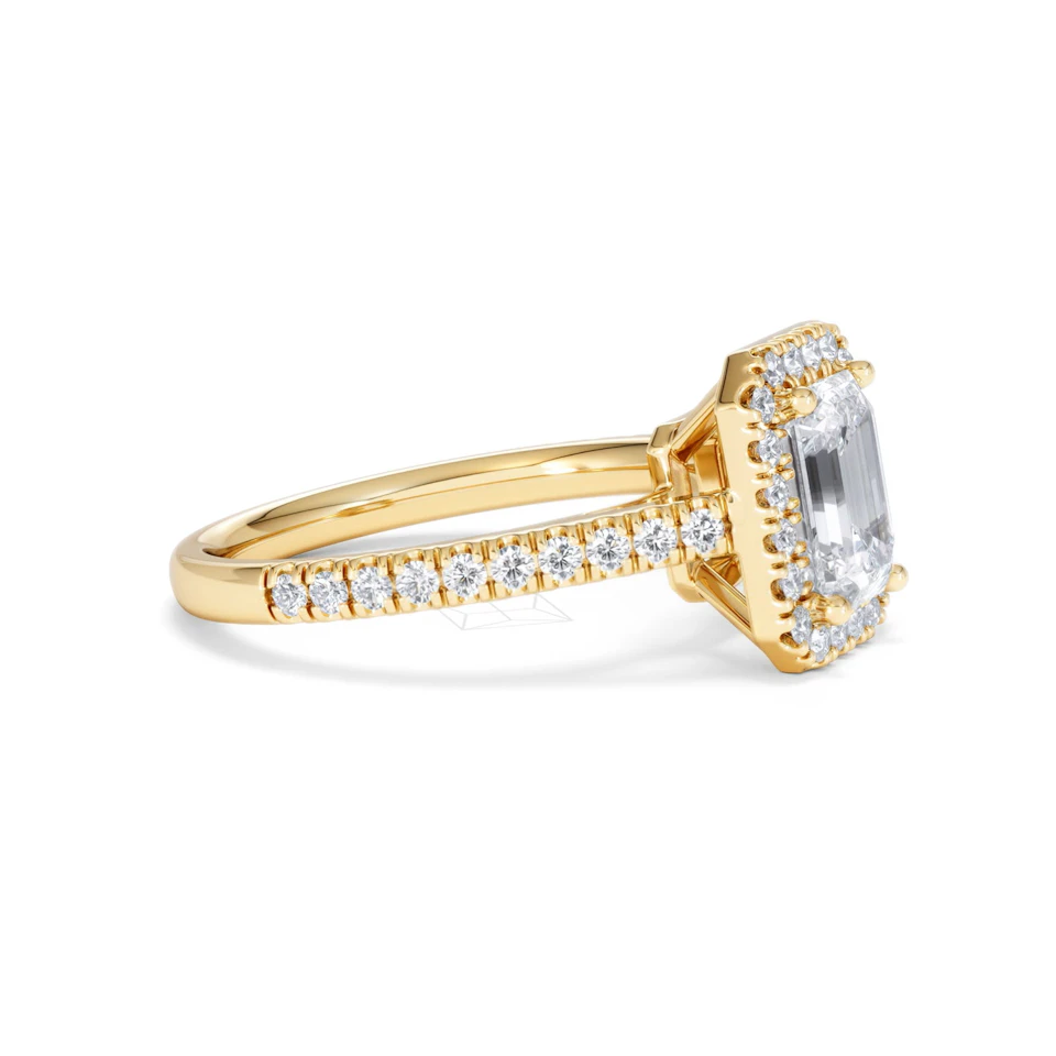 Annabelle Lab Diamond Halo Engagement Ring in 18K Gold 2.15ct F/VS1