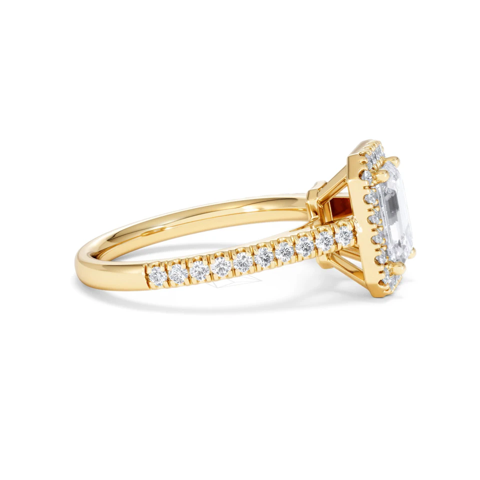 Annabelle Lab Diamond Halo Engagement Ring in 18K Gold 2.15ct F/VS1