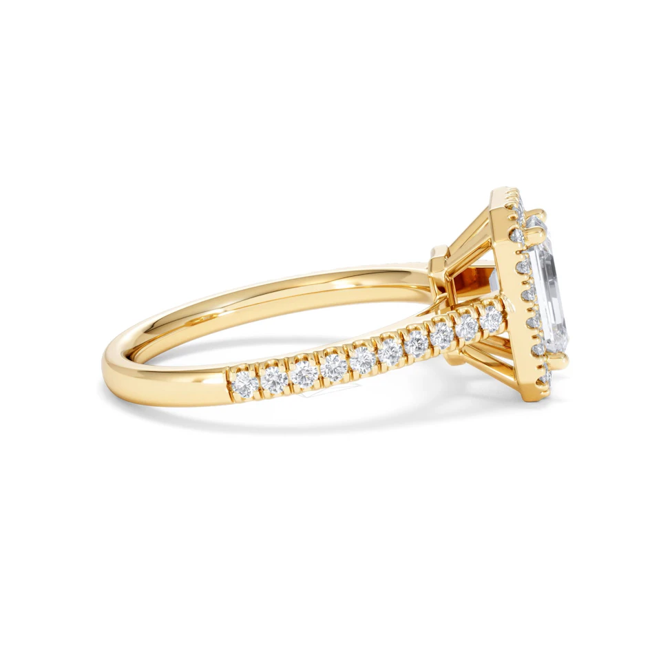 Annabelle Lab Diamond Halo Engagement Ring in 18K Gold 2.15ct F/VS1