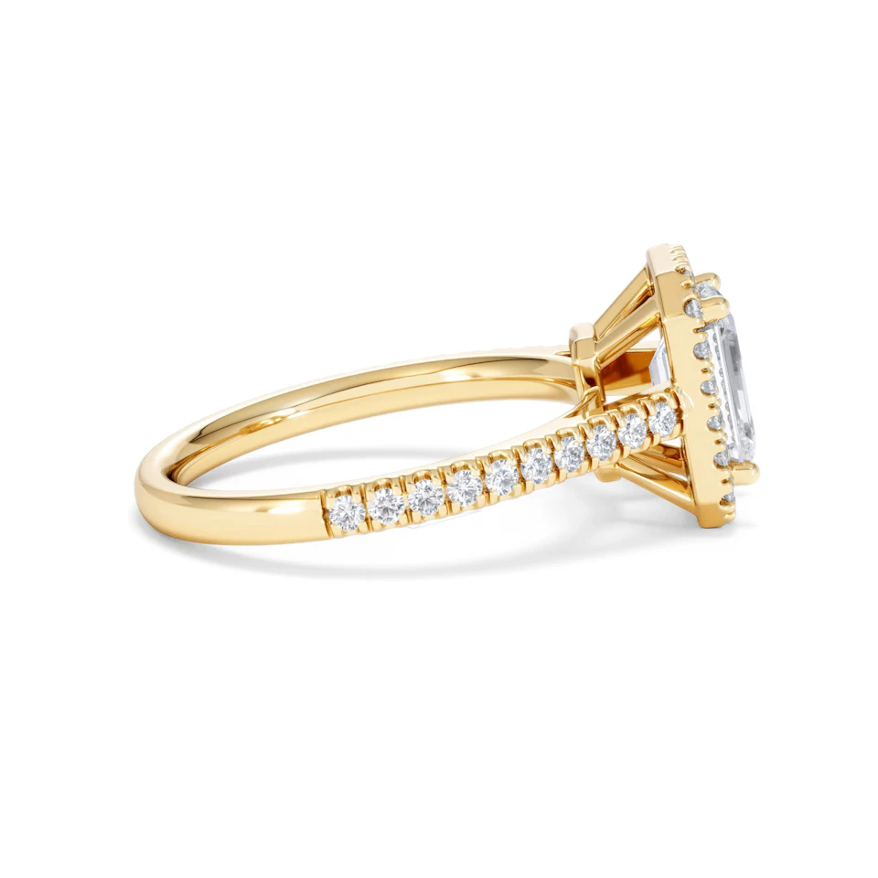 Annabelle Lab Diamond Halo Engagement Ring in 18K Gold 2.15ct F/VS1