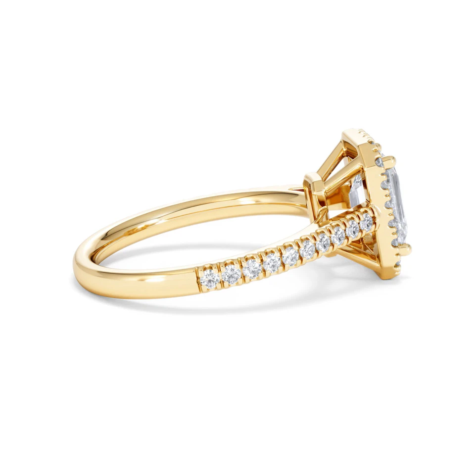 Annabelle Lab Diamond Halo Engagement Ring in 18K Gold 2.15ct F/VS1