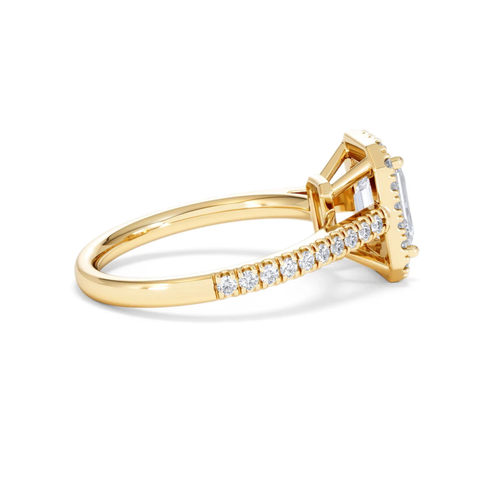 Annabelle Lab Diamond Halo Engagement Ring in 18K Gold 2.15ct F/VS1