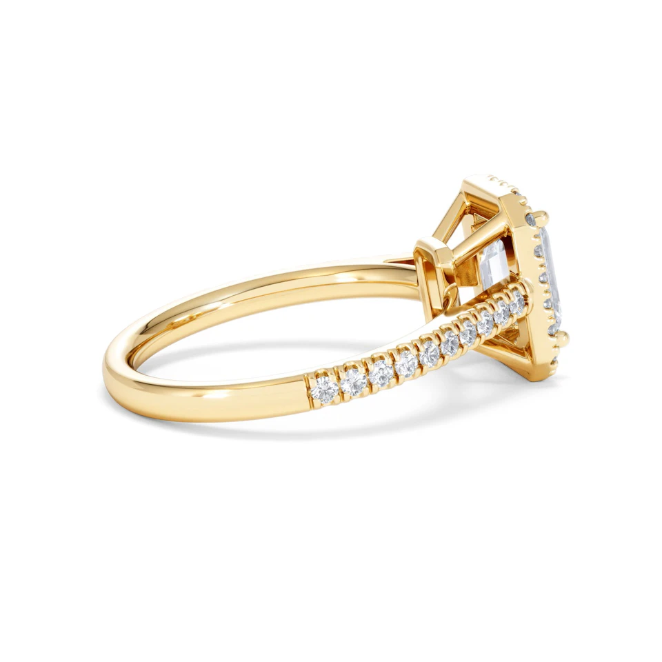 Annabelle Lab Diamond Halo Engagement Ring in 18K Gold 2.15ct F/VS1