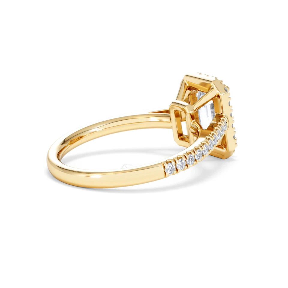 Annabelle Lab Diamond Halo Engagement Ring in 18K Gold 2.15ct F/VS1