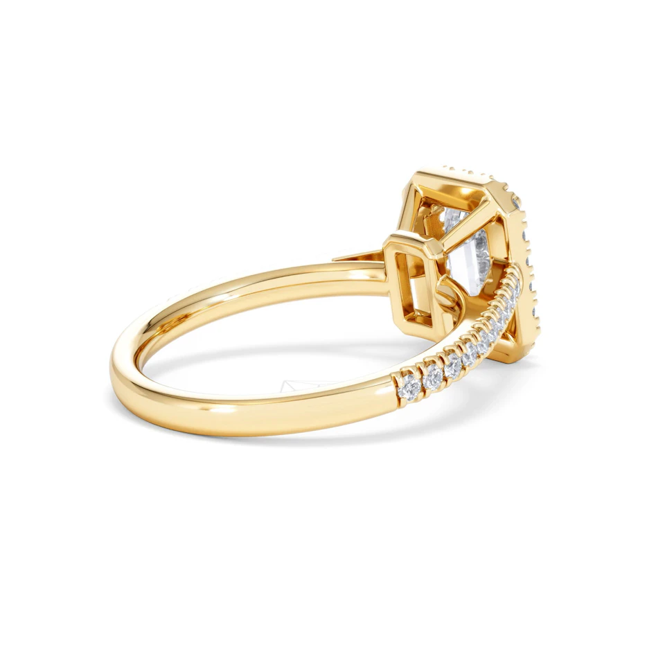 Annabelle Lab Diamond Halo Engagement Ring in 18K Gold 2.15ct F/VS1