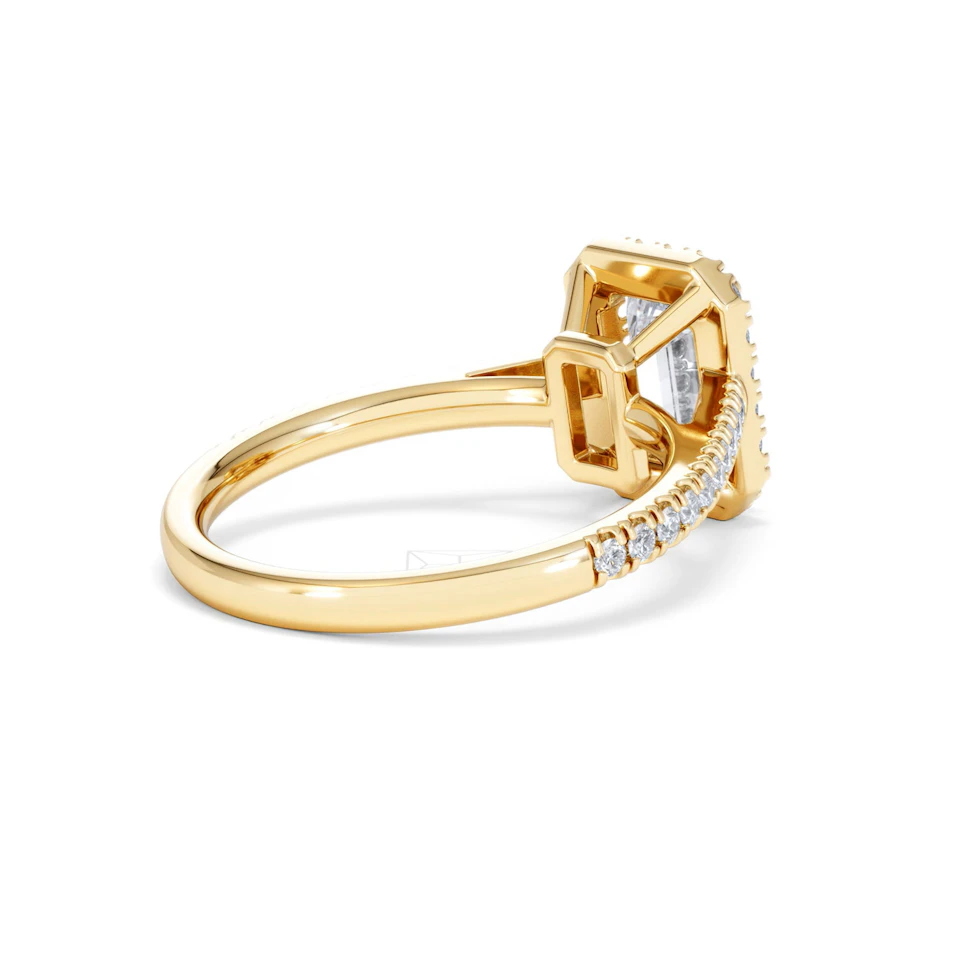 Annabelle Lab Diamond Halo Engagement Ring in 18K Gold 2.15ct F/VS1