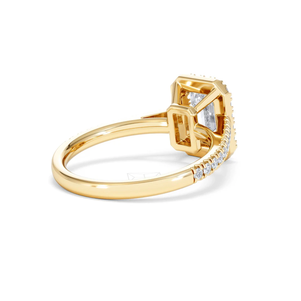 Annabelle Lab Diamond Halo Engagement Ring in 18K Gold 2.15ct F/VS1