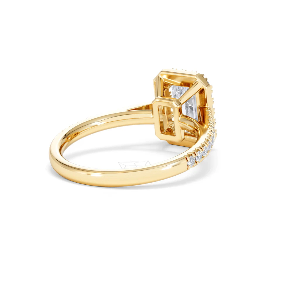 Annabelle Lab Diamond Halo Engagement Ring in 18K Gold 2.15ct F/VS1