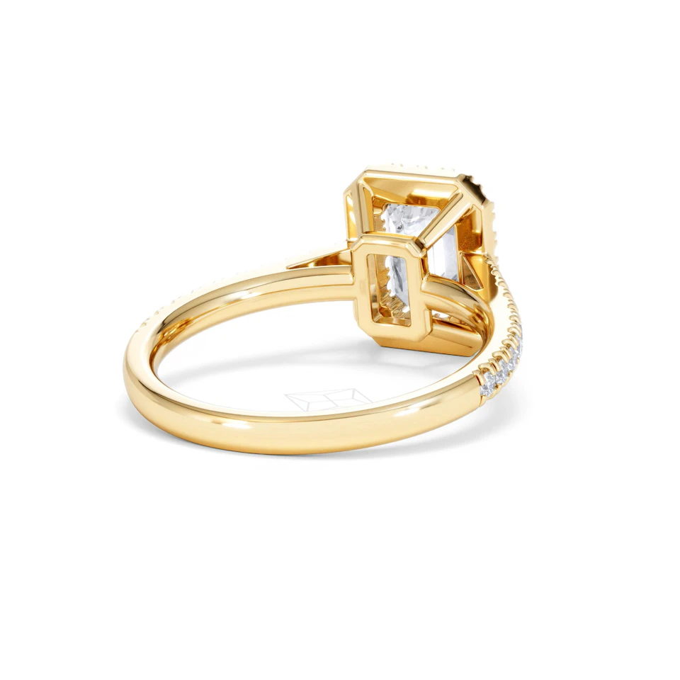 Annabelle Lab Diamond Halo Engagement Ring in 18K Gold 2.15ct F/VS1