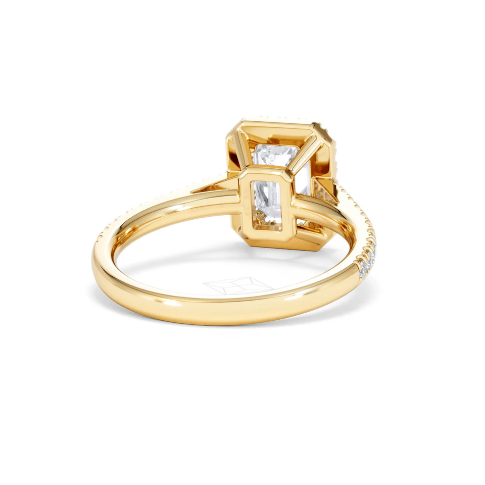 Annabelle Lab Diamond Halo Engagement Ring in 18K Gold 2.15ct F/VS1