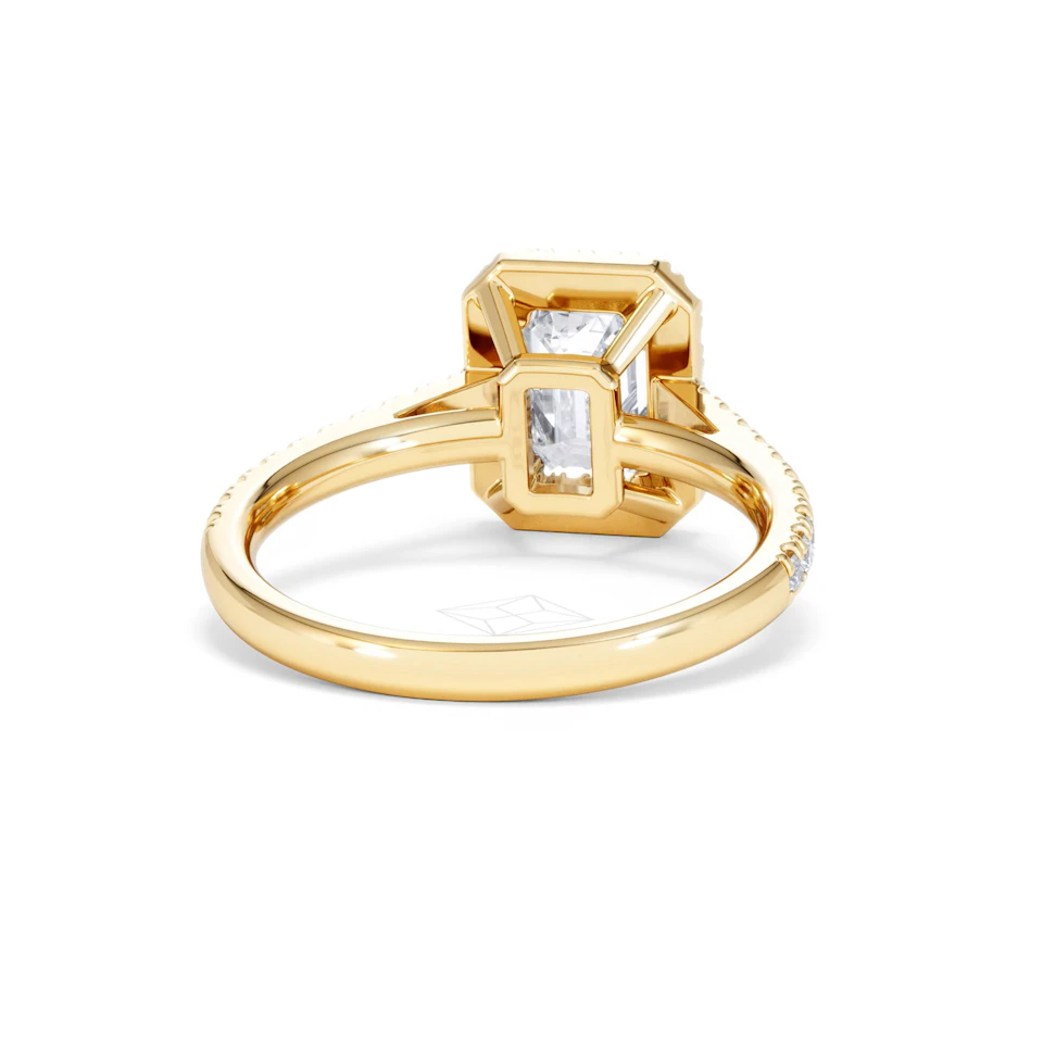 Annabelle Lab Diamond Halo Engagement Ring in 18K Gold 2.15ct F/VS1