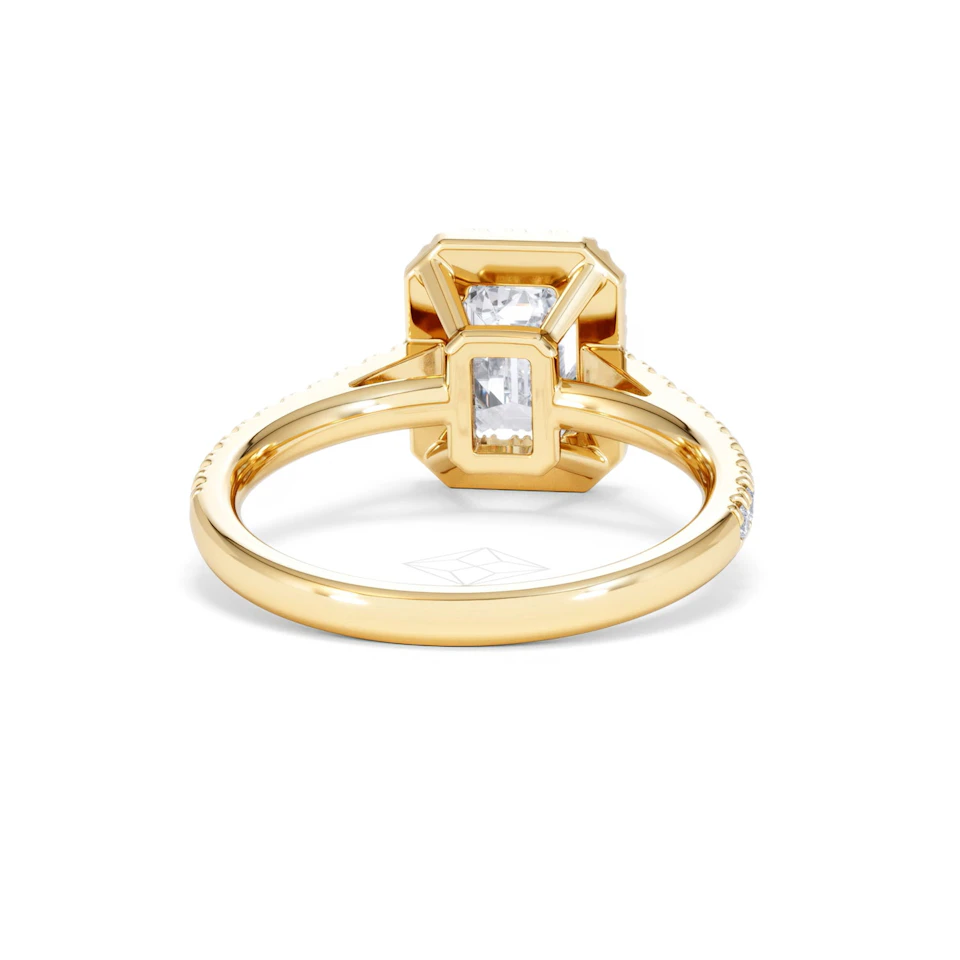 Annabelle Lab Diamond Halo Engagement Ring in 18K Gold 2.15ct F/VS1