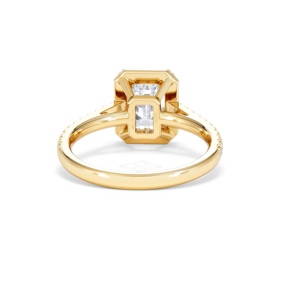 Annabelle Lab Diamond Halo Engagement Ring in 18K Gold 2.15ct F/VS1