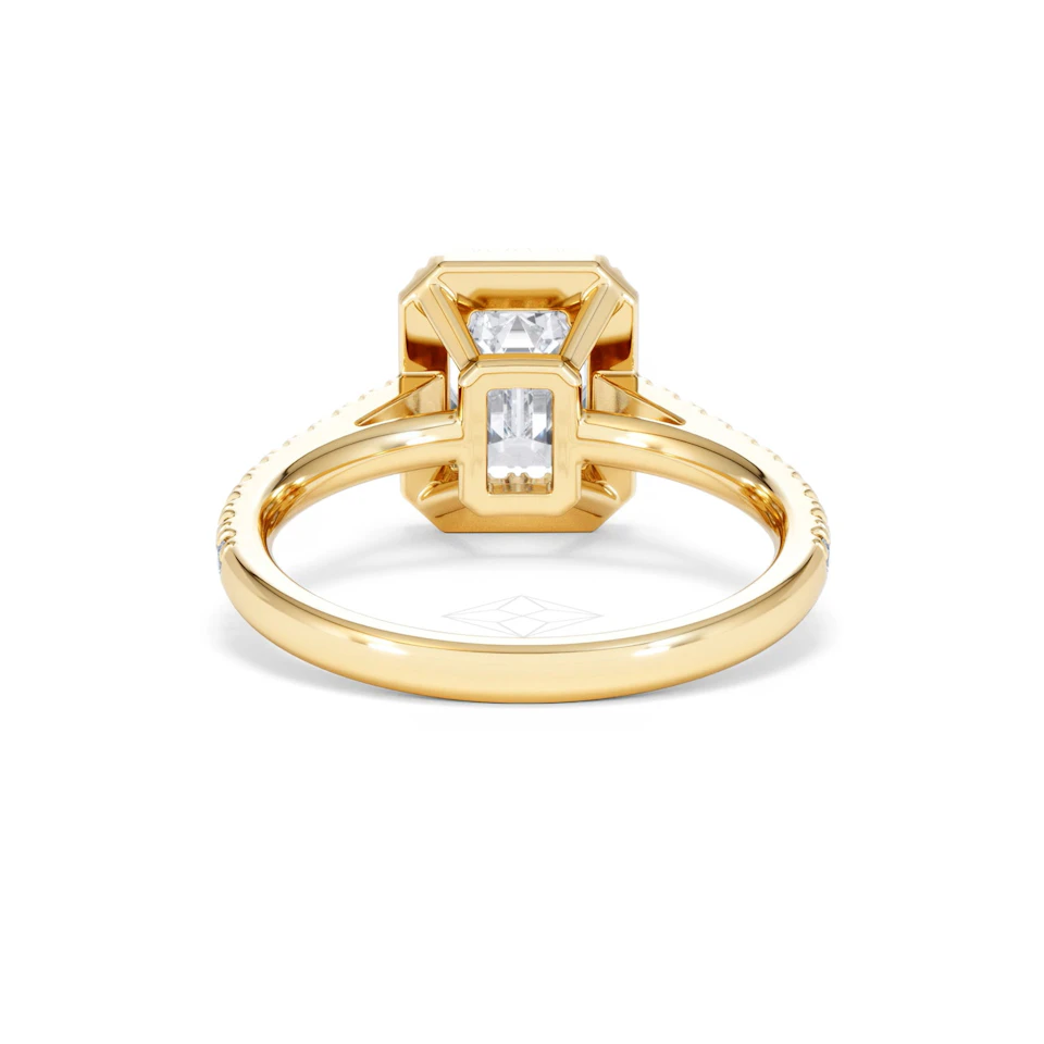 Annabelle Lab Diamond Halo Engagement Ring in 18K Gold 2.15ct F/VS1