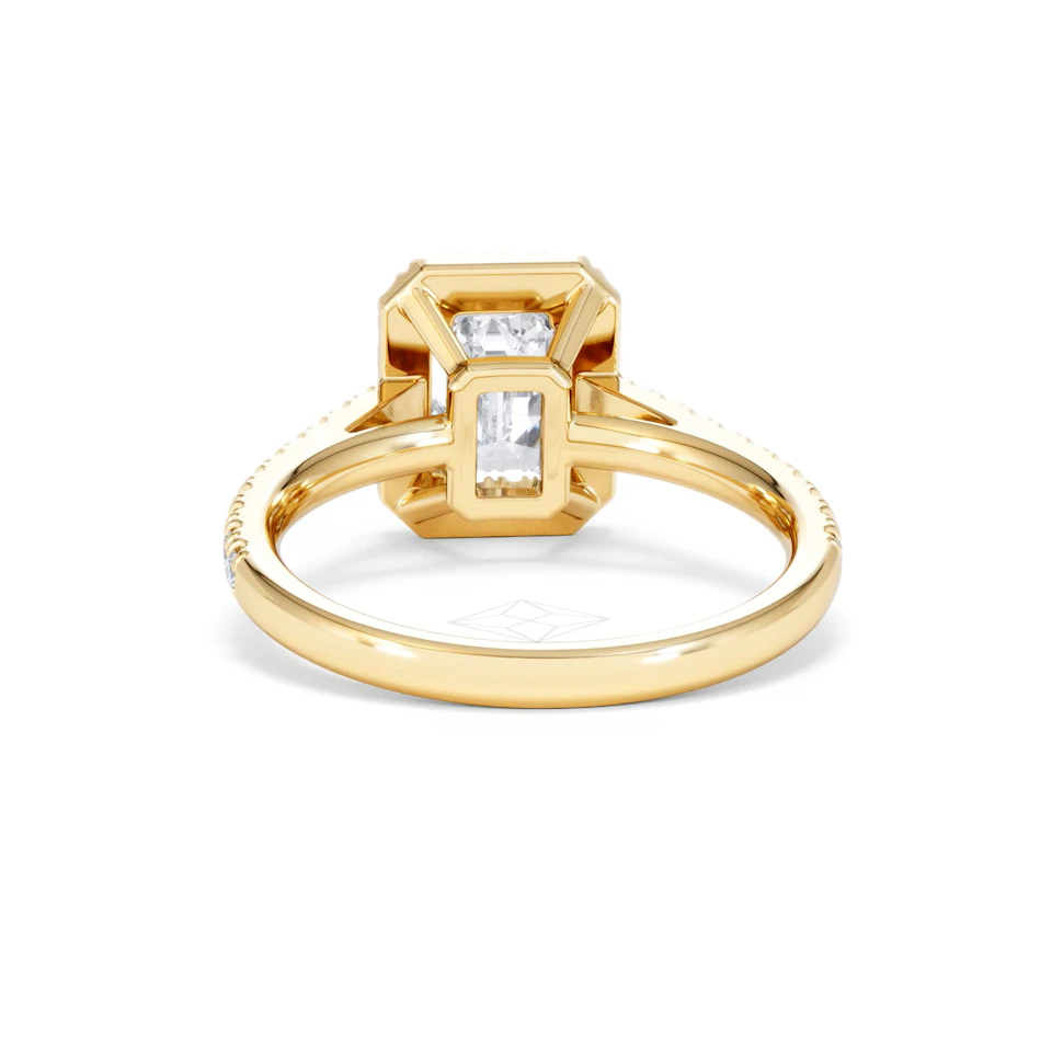 Annabelle Lab Diamond Halo Engagement Ring in 18K Gold 2.15ct F/VS1