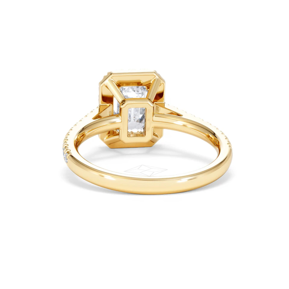 Annabelle Lab Diamond Halo Engagement Ring in 18K Gold 2.15ct F/VS1