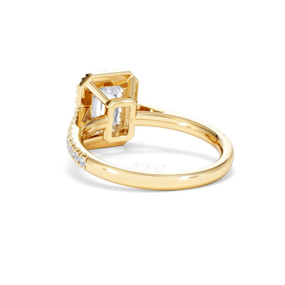 Annabelle Lab Diamond Halo Engagement Ring in 18K Gold 2.15ct F/VS1