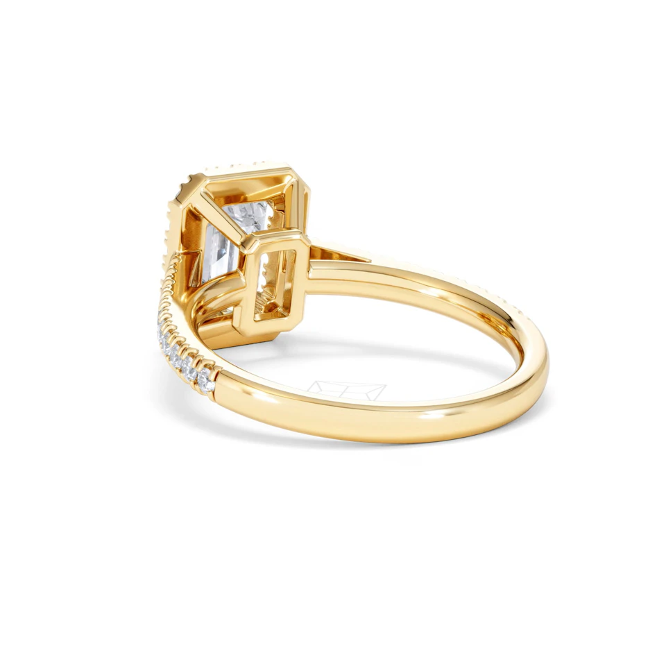 Annabelle Lab Diamond Halo Engagement Ring in 18K Gold 2.15ct F/VS1