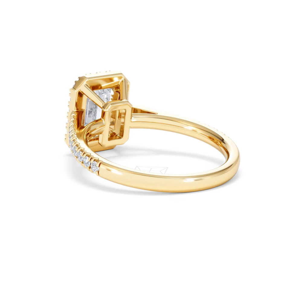 Annabelle Lab Diamond Halo Engagement Ring in 18K Gold 2.15ct F/VS1