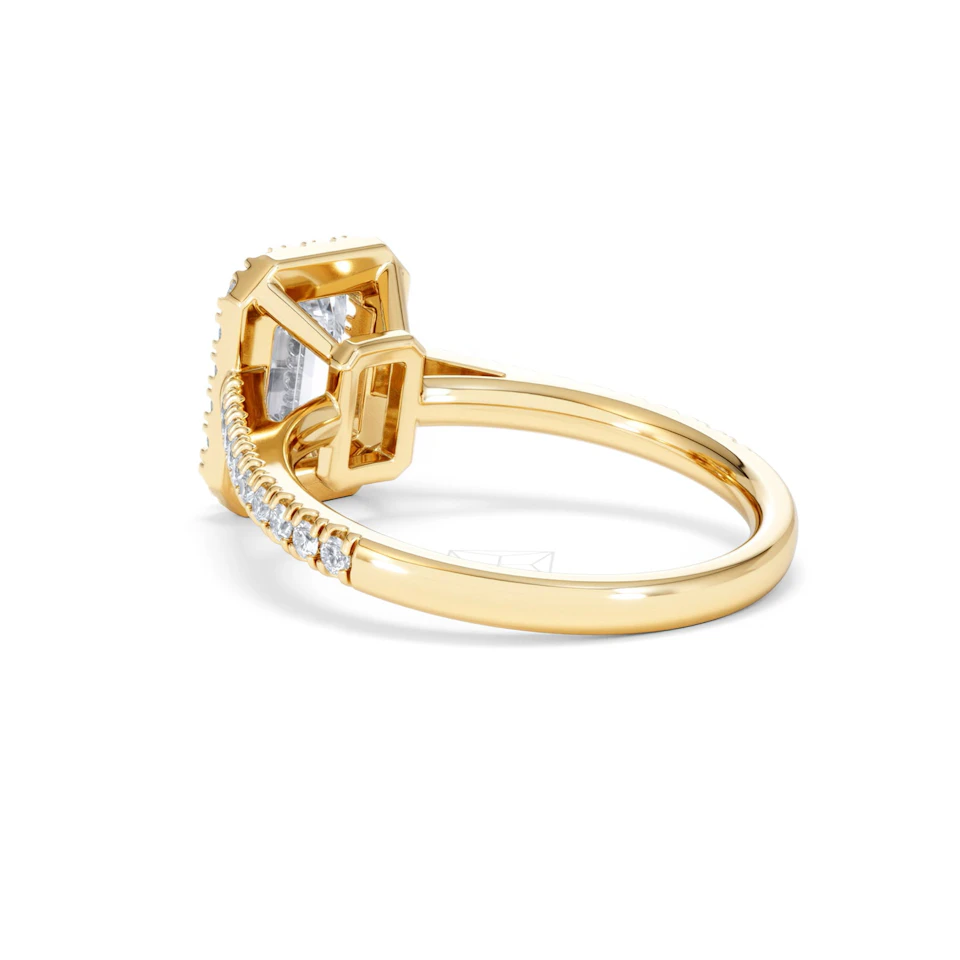 Annabelle Lab Diamond Halo Engagement Ring in 18K Gold 2.15ct F/VS1