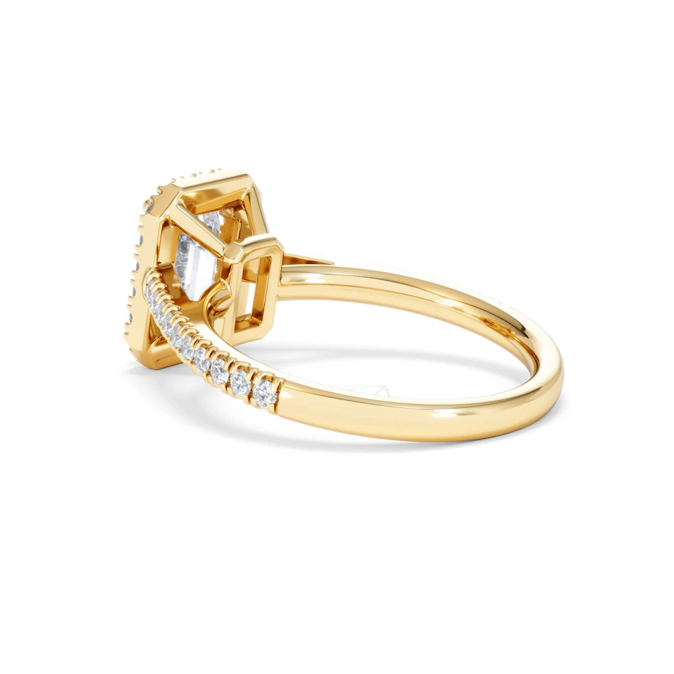 Annabelle Lab Diamond Halo Engagement Ring in 18K Gold 2.15ct F/VS1
