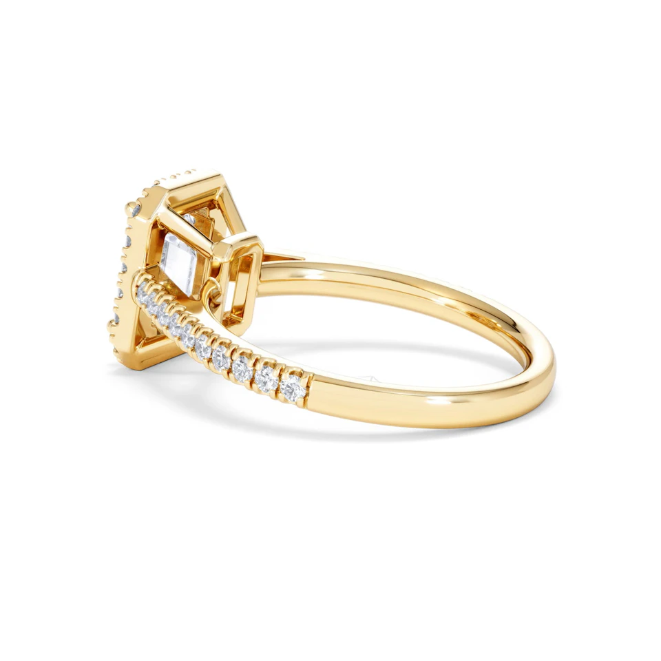 Annabelle Lab Diamond Halo Engagement Ring in 18K Gold 2.15ct F/VS1