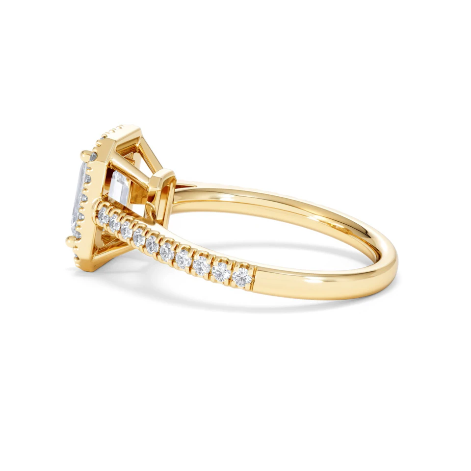 Annabelle Lab Diamond Halo Engagement Ring in 18K Gold 2.15ct F/VS1
