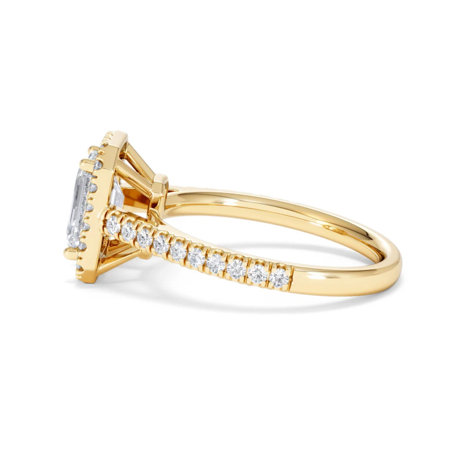 Annabelle Lab Diamond Halo Engagement Ring in 18K Gold 2.15ct F/VS1