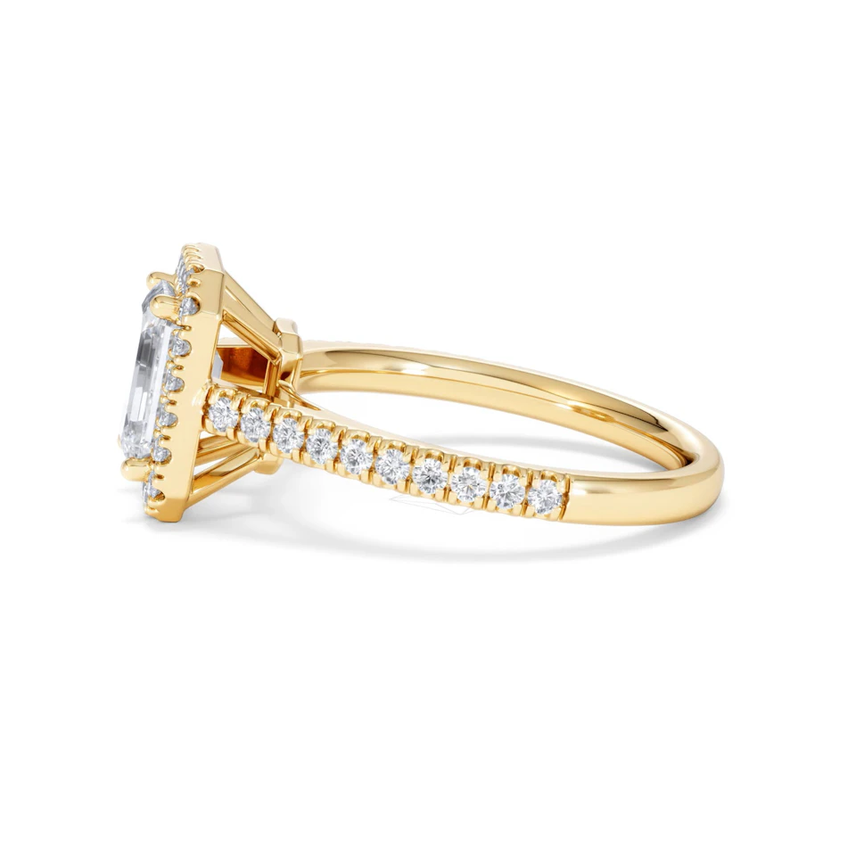 Annabelle Lab Diamond Halo Engagement Ring in 18K Gold 2.15ct F/VS1