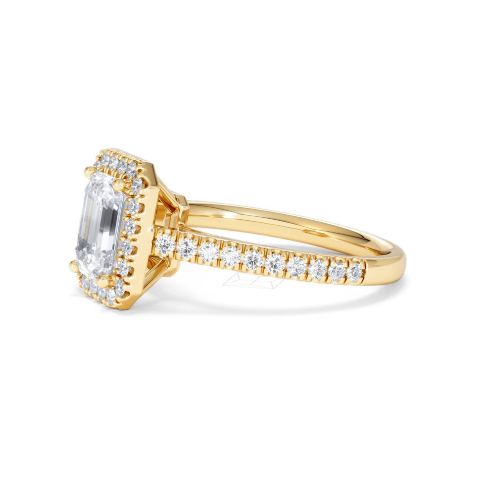 Annabelle Lab Diamond Halo Engagement Ring in 18K Gold 2.15ct F/VS1