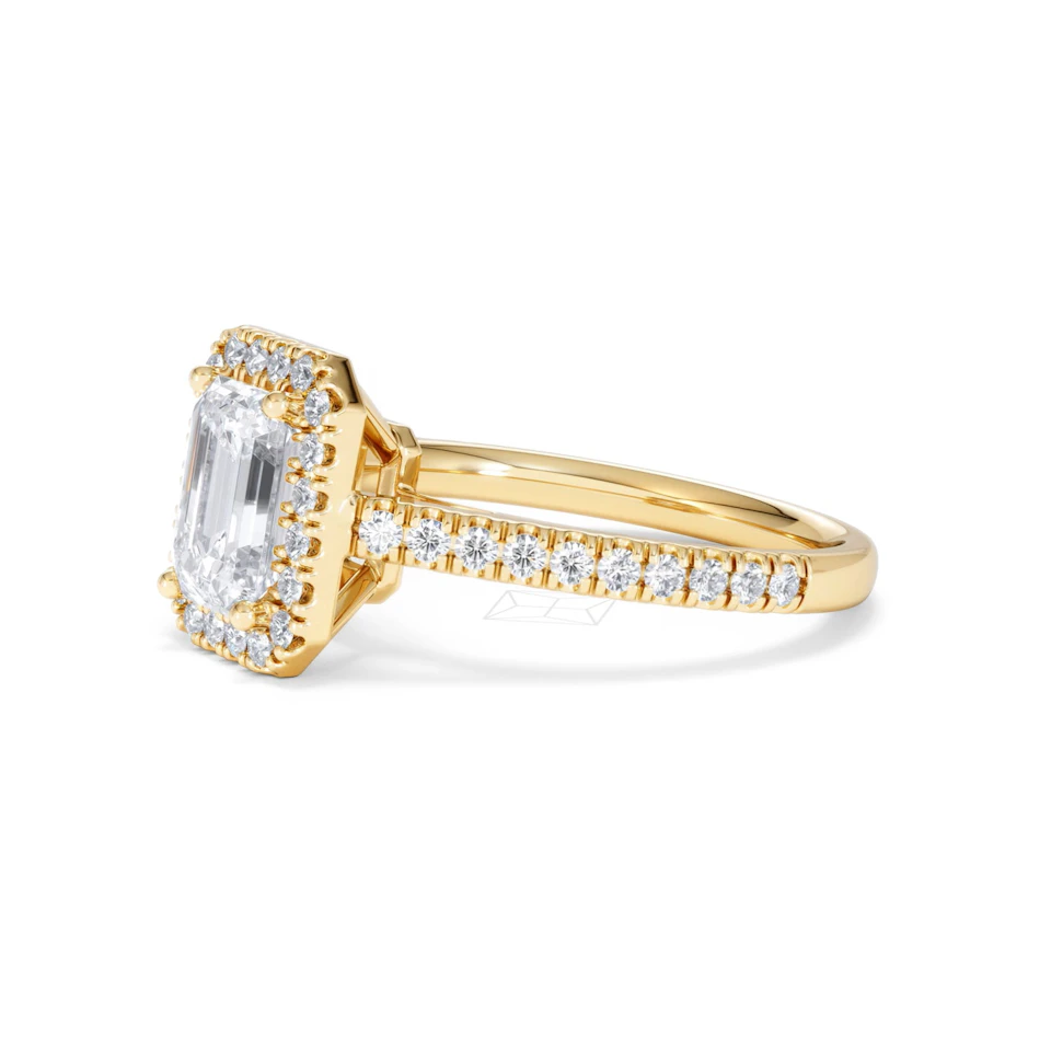 Annabelle Lab Diamond Halo Engagement Ring in 18K Gold 2.15ct F/VS1
