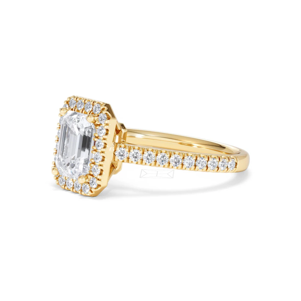 Annabelle Lab Diamond Halo Engagement Ring in 18K Gold 2.15ct F/VS1