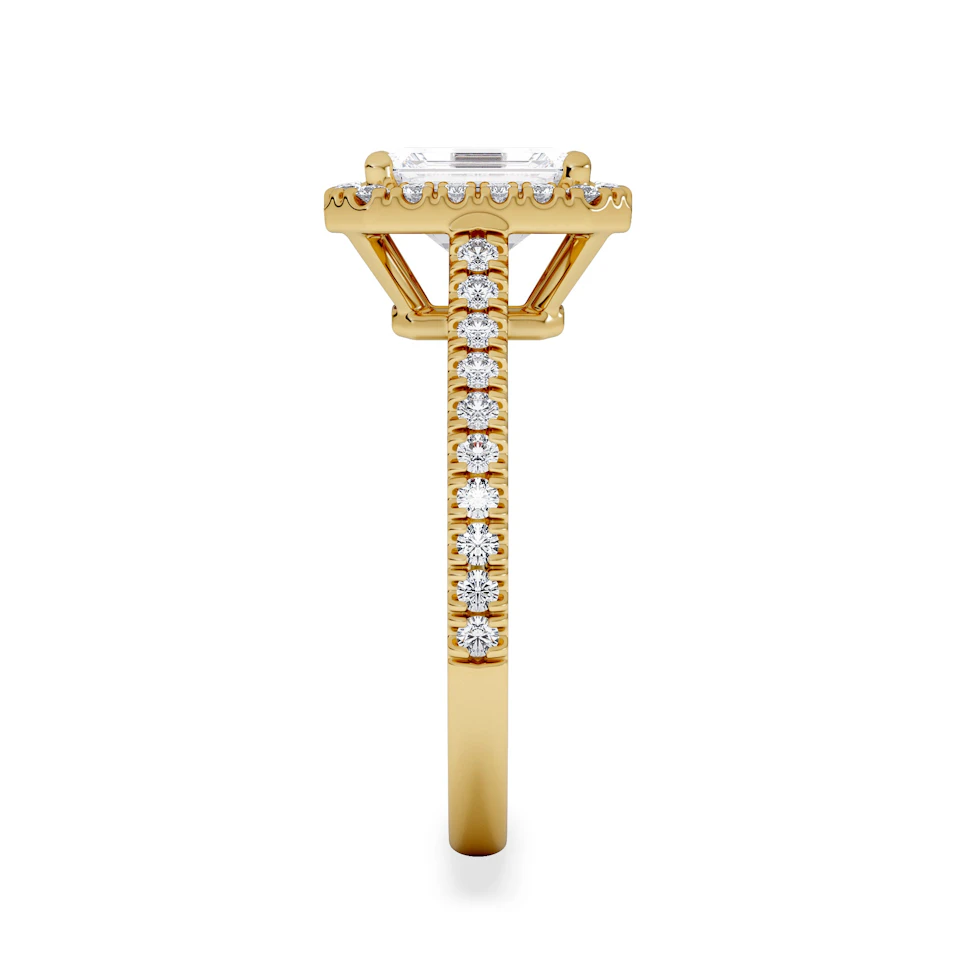 Annabelle Lab Diamond Halo Engagement Ring in 18K Gold 2.15ct F/VS1