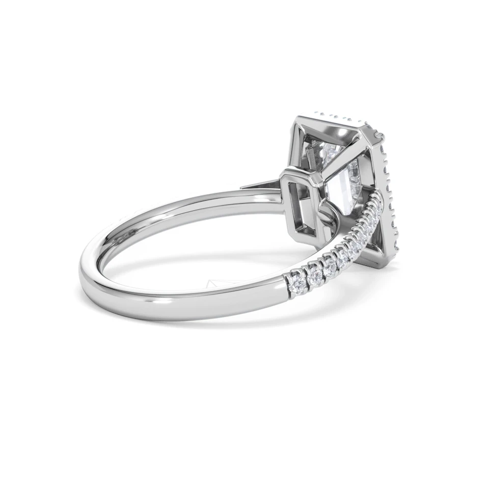 Annabelle Lab Diamond Halo Engagement Ring in Platinum 2.75ct F/VS1