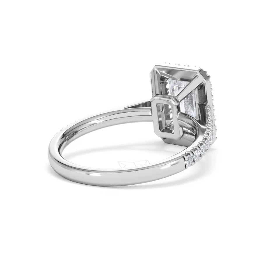 Annabelle Lab Diamond Halo Engagement Ring 18K White Gold 2.75ct F/VS1