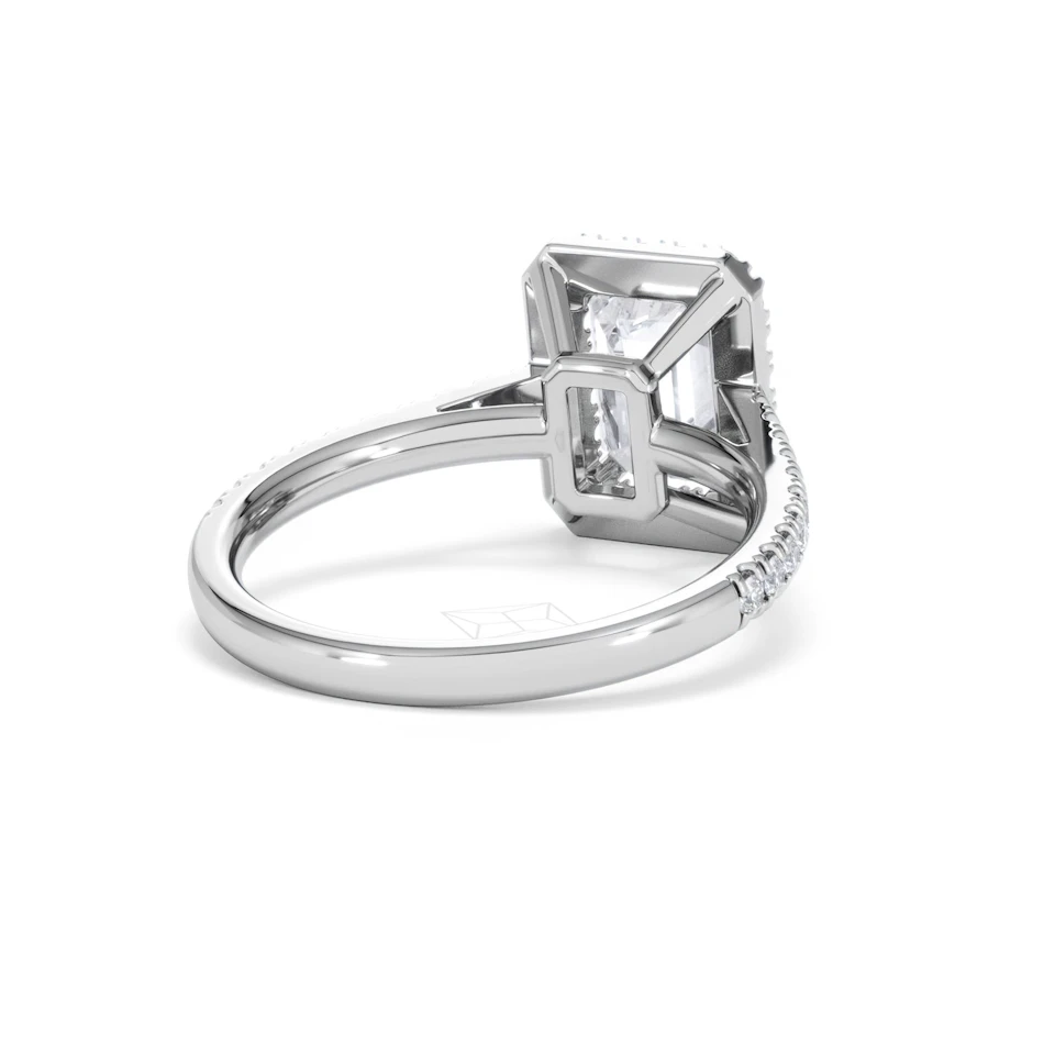 Annabelle Lab Diamond Halo Engagement Ring in Platinum 2.75ct F/VS1