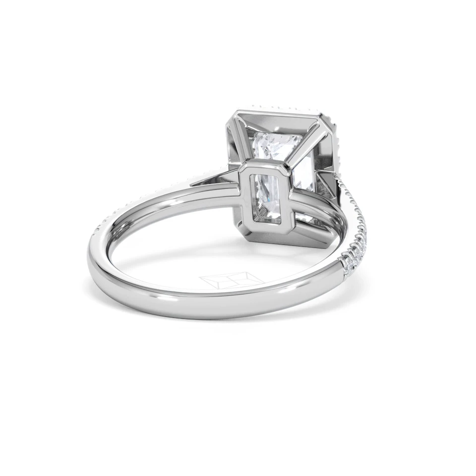 Annabelle Lab Diamond Halo Engagement Ring in Platinum 2.75ct F/VS1
