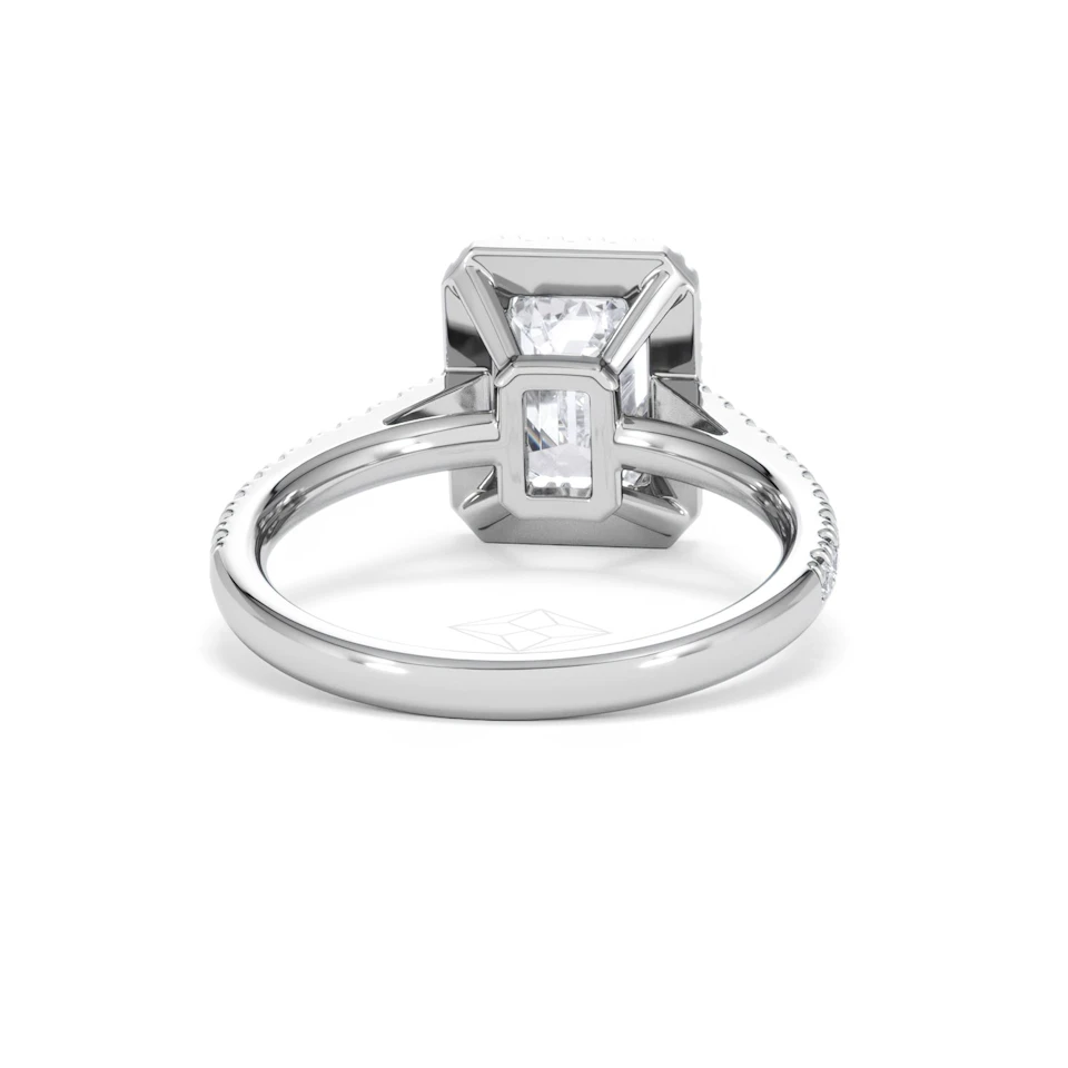 Annabelle Lab Diamond Halo Engagement Ring in Platinum 2.75ct F/VS1