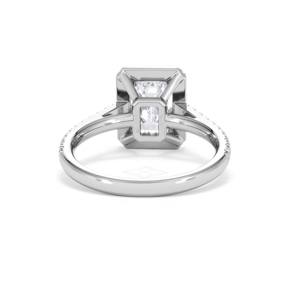 Annabelle Lab Diamond Halo Engagement Ring 18K White Gold 2.75ct F/VS1