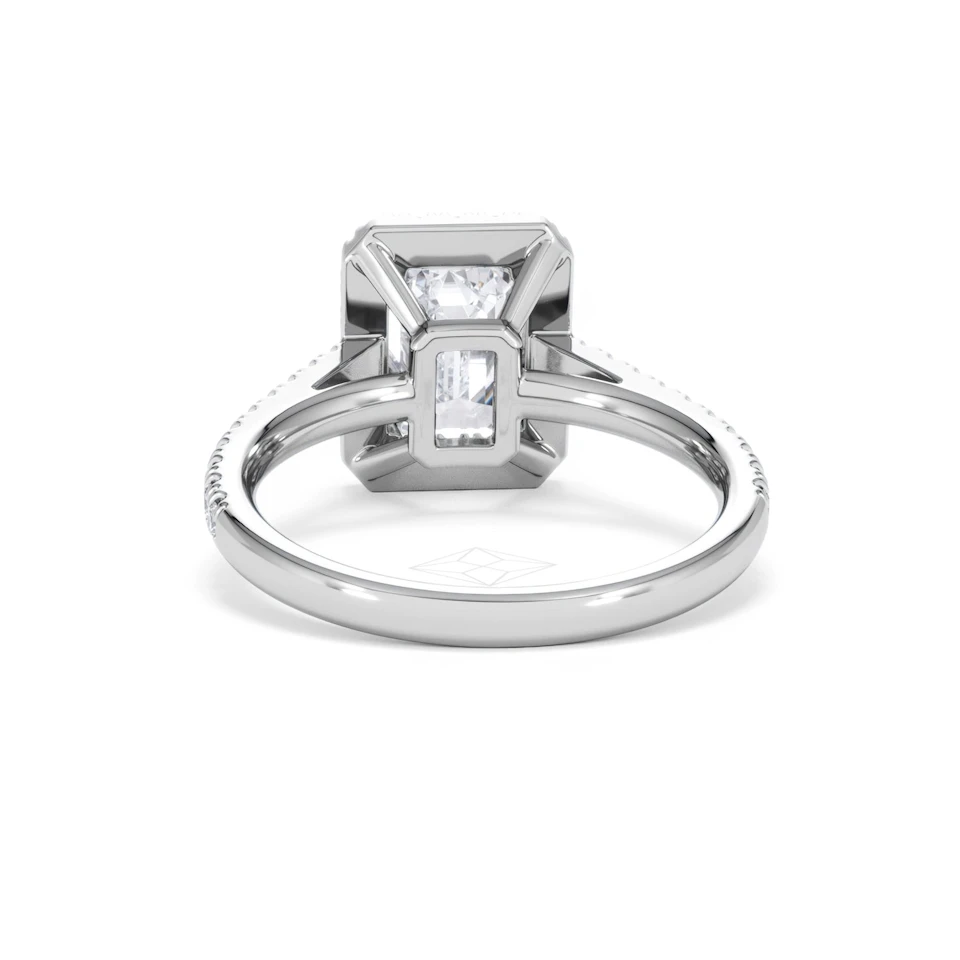 Annabelle Lab Diamond Halo Engagement Ring in Platinum 2.75ct F/VS1