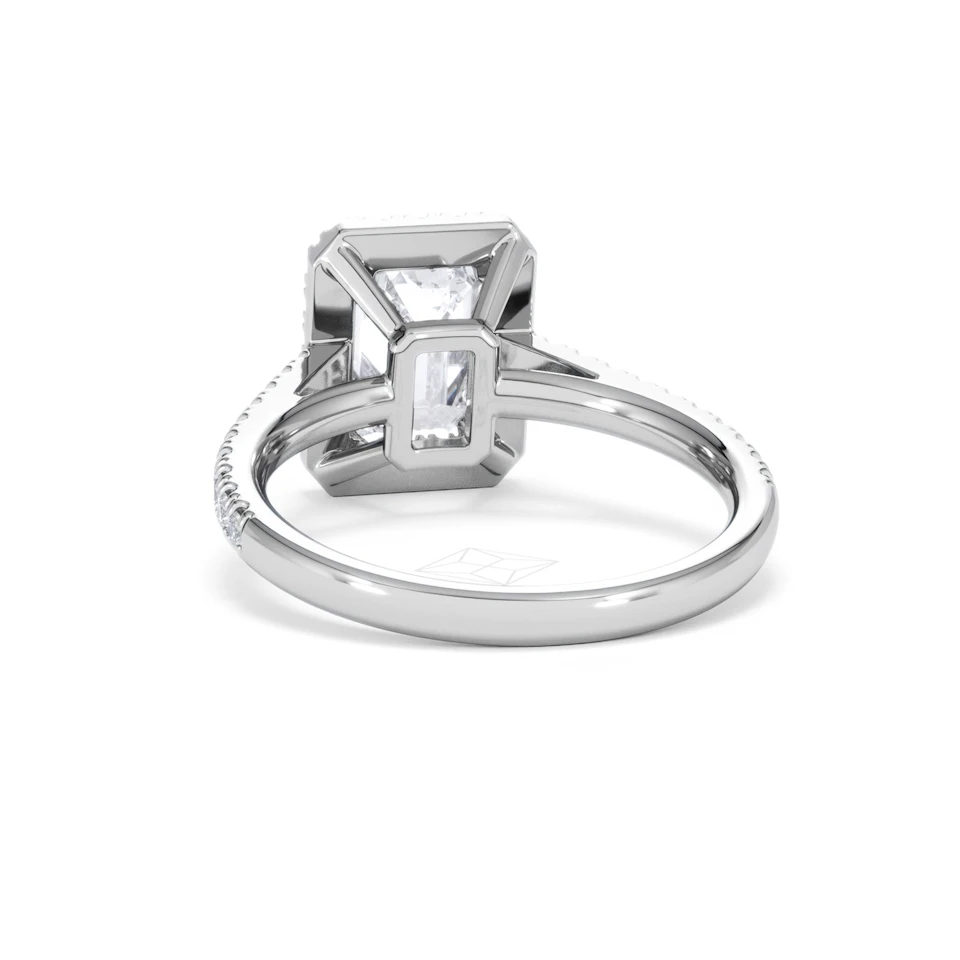 Annabelle Lab Diamond Halo Engagement Ring in Platinum 2.75ct F/VS1