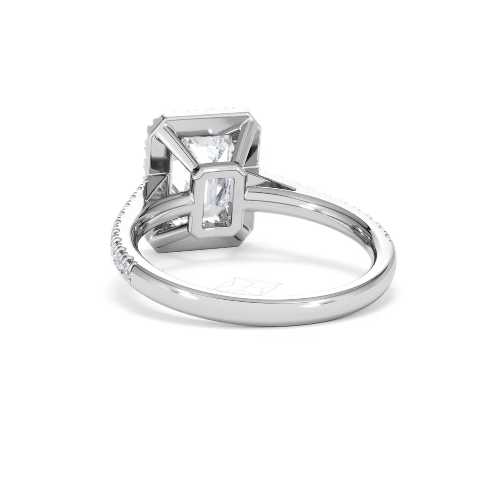 Annabelle Lab Diamond Halo Engagement Ring in Platinum 2.75ct F/VS1