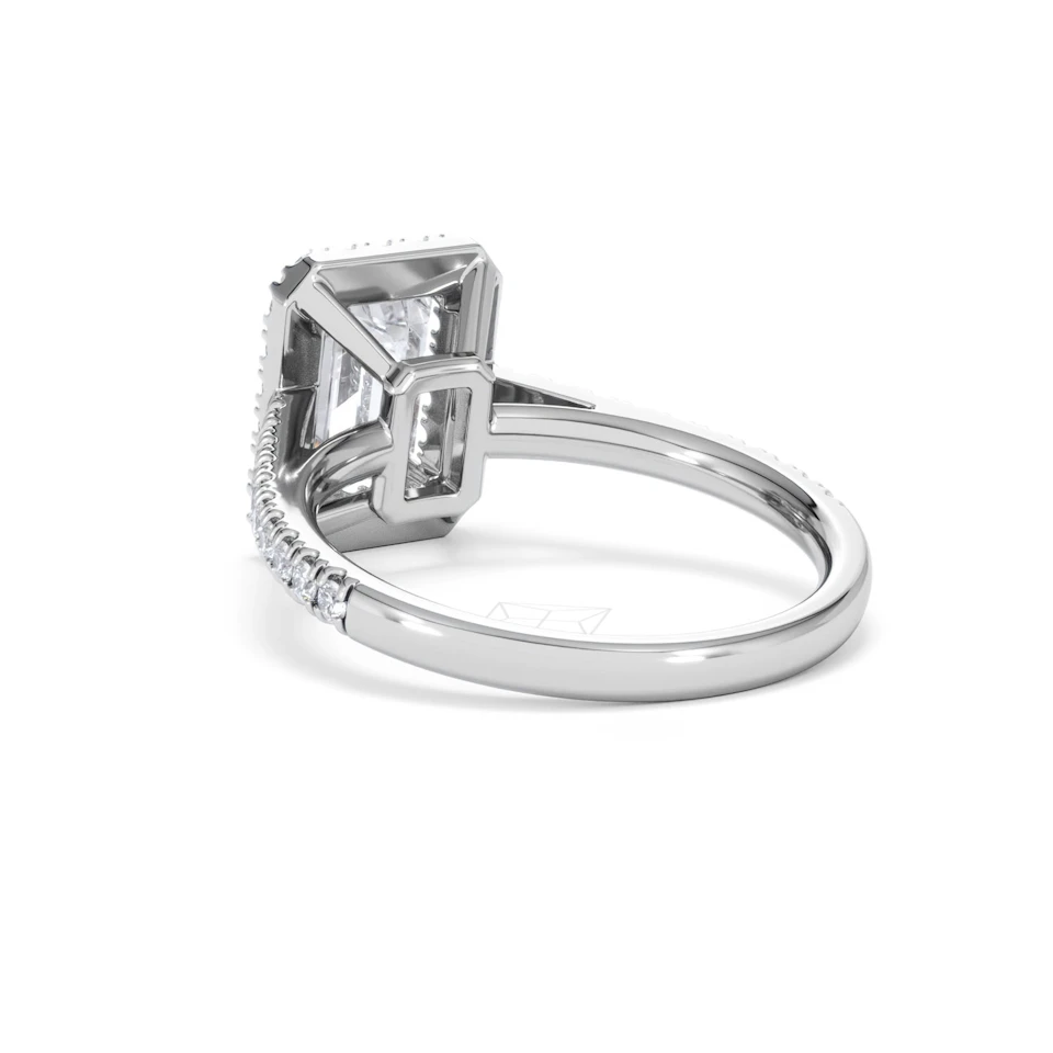 Annabelle Lab Diamond Halo Engagement Ring in Platinum 2.75ct F/VS1
