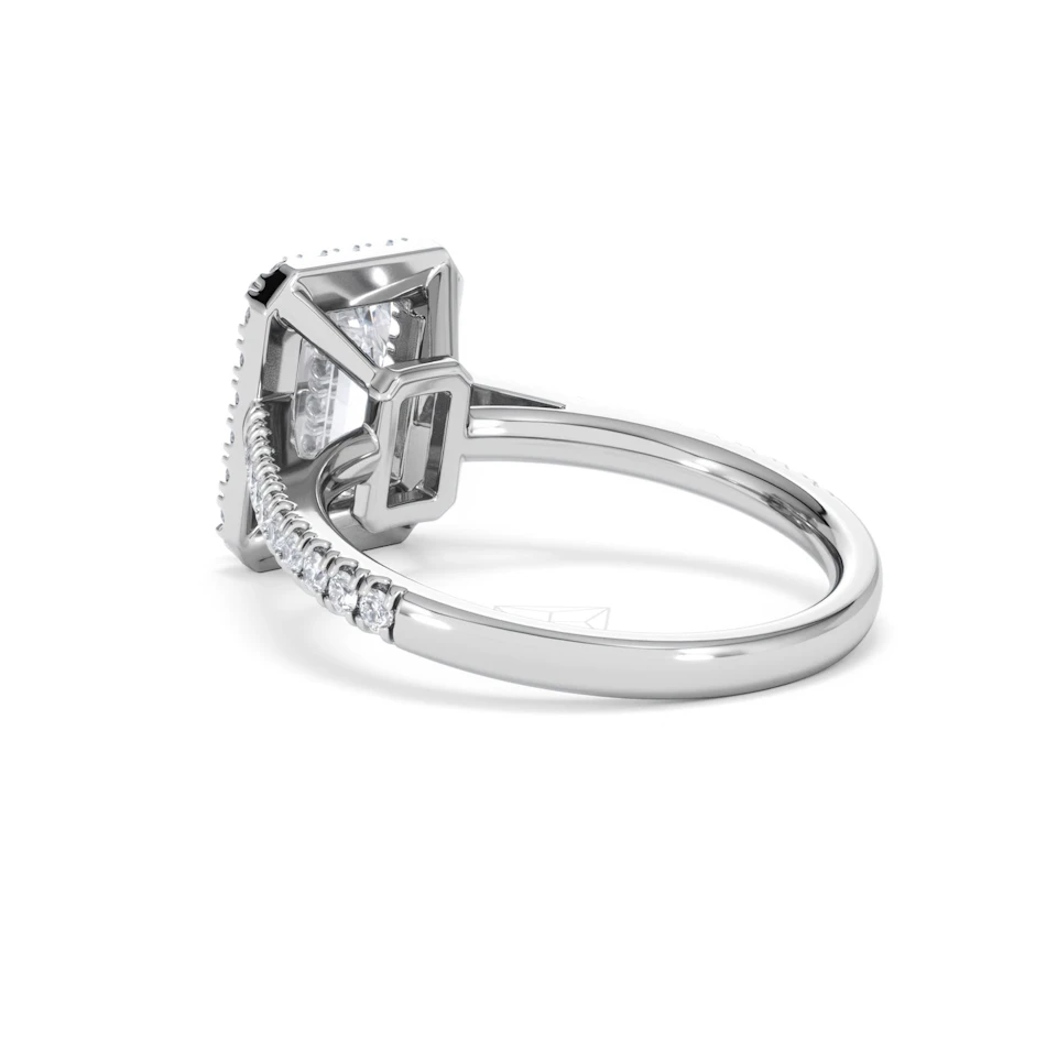 Annabelle Lab Diamond Halo Engagement Ring 18K White Gold 2.75ct F/VS1