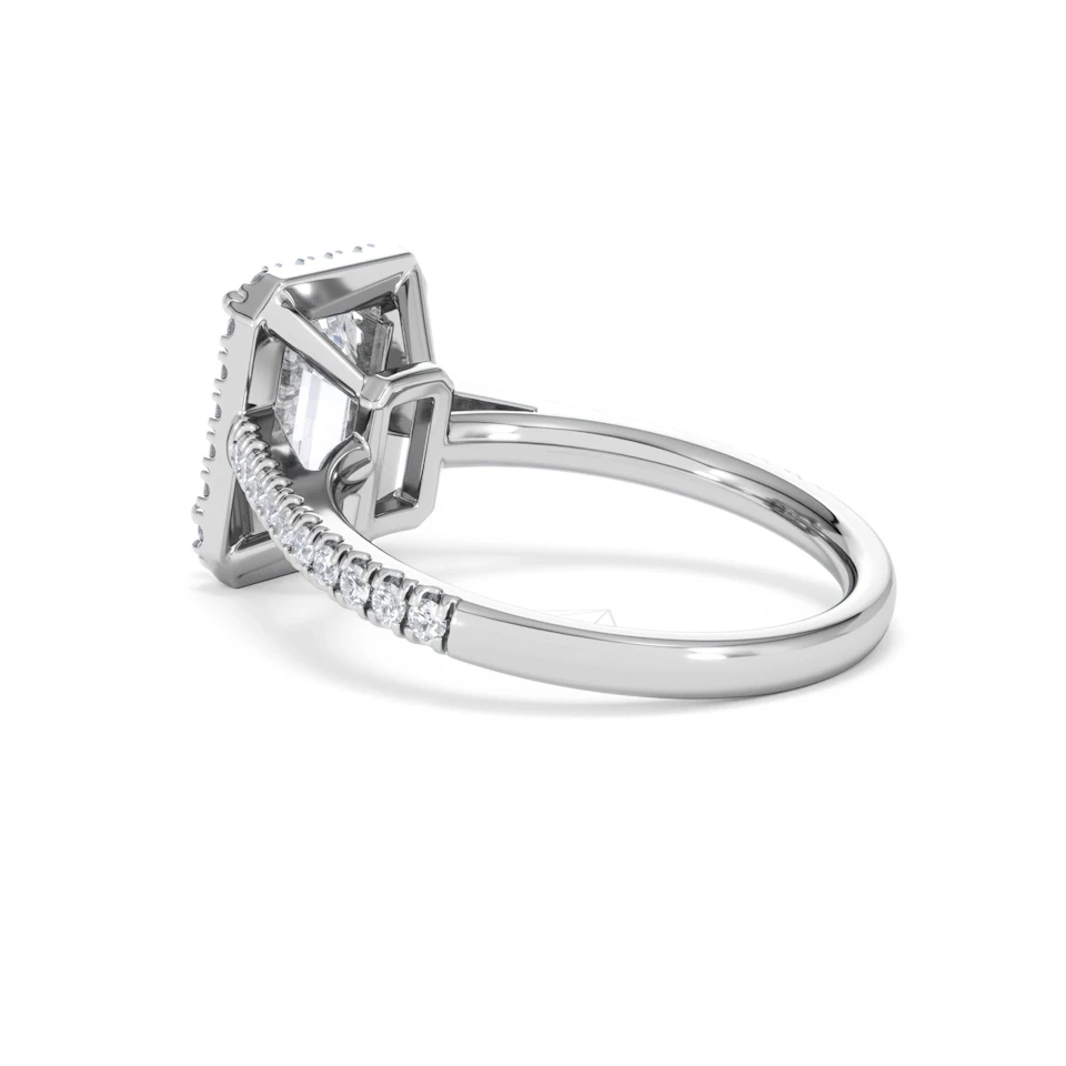 Annabelle Lab Diamond Halo Engagement Ring in Platinum 2.75ct F/VS1