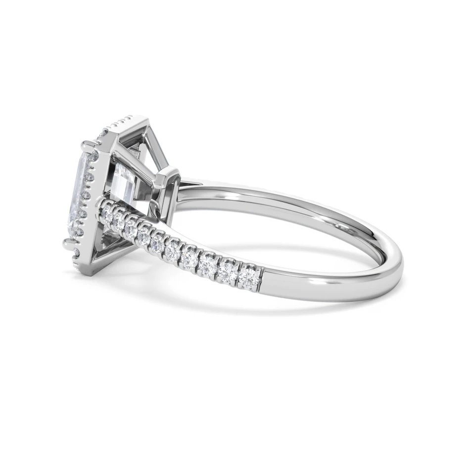 Annabelle Lab Diamond Halo Engagement Ring in Platinum 2.75ct F/VS1