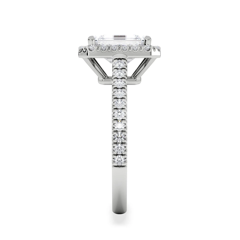 Annabelle Lab Diamond Halo Engagement Ring in Platinum 2.75ct F/VS1