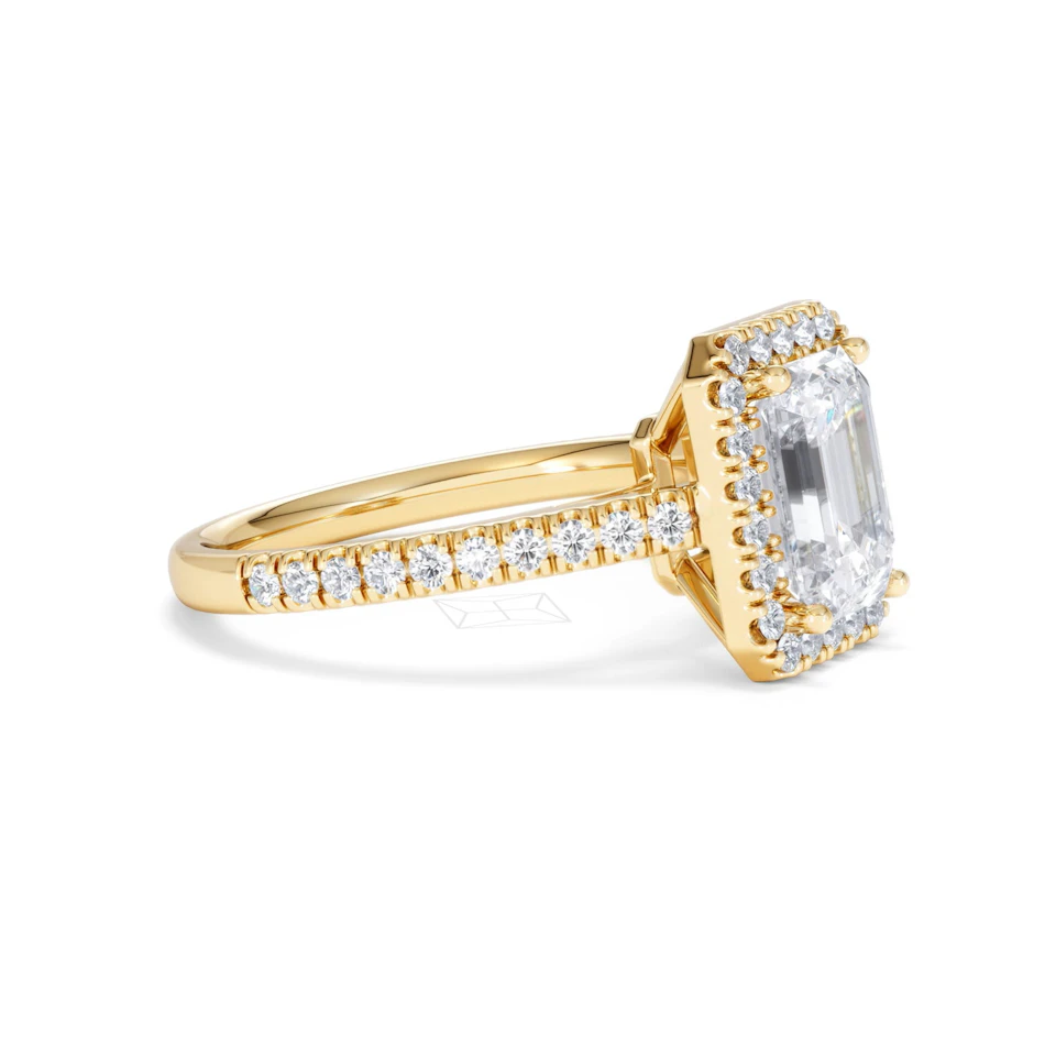 Annabelle Lab Diamond Halo Engagement Ring in 18K Gold 2.75ct F/VS1