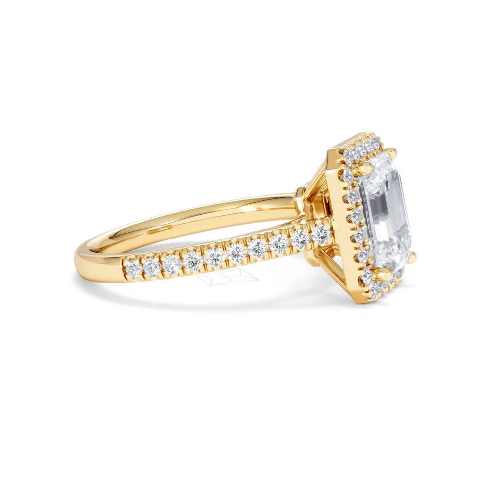 Annabelle Lab Diamond Halo Engagement Ring in 18K Gold 2.75ct F/VS1