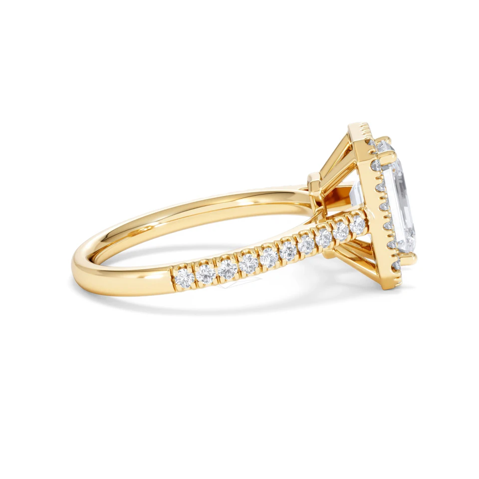 Annabelle Lab Diamond Halo Engagement Ring in 18K Gold 2.75ct F/VS1